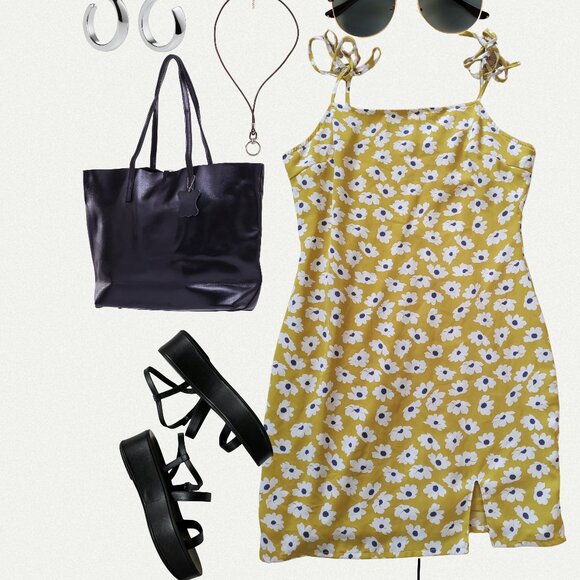 FLORAL MINI DRESS - Picture 1 of 3